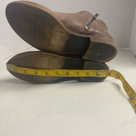 FRANCO SARTO Women’s Keegan Leather Brown Boots  Size 7M Side Zip SEE DESCRIPTIO - Picture 5 of 13